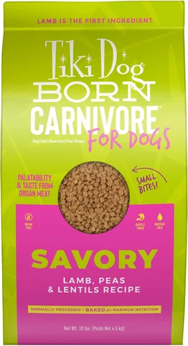 Vista 11 de Tiki Dog Born Carnivore Dog - Comida seca para perros - croquetas horneadas - Cordero - Bolsa de 3.5 libras