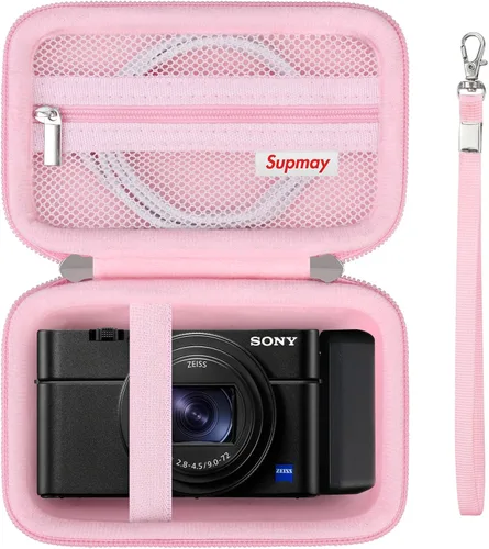 Vista 13 de Funda de transporte para cámara compacta Sony RX100 VII/ RX100 VI/ RX100 V/ RX100 IV/ RX100 III Premium Compact Camera, bolsa de viaje con bolsillo