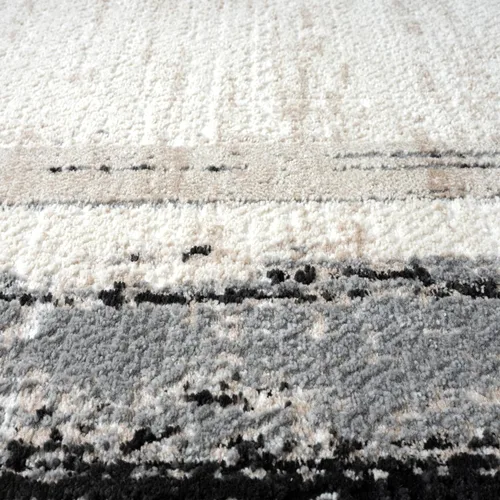Vista 6 de Abani Alfombra marfil para sala de estar, dormitorio, patrón abstracto, duradera y fácil de limpiar (2 x 3 pies)