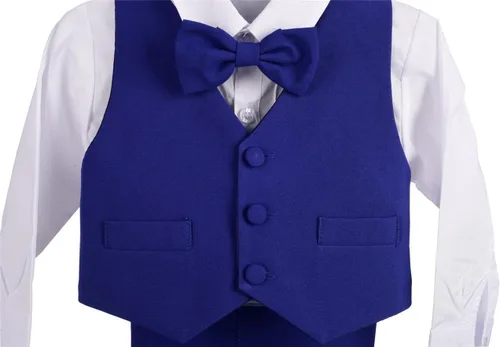 Vista 5 de Lito Angels Trajes formales de esmoquin para bebé, trajes de bautizo de boda, conjunto de 5 piezas sin cola 022