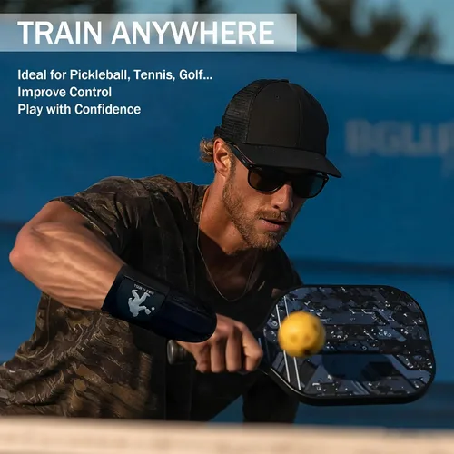 Vista 6 de Pickleball Dink & Drop Trainer Muñequera - Soporte de muñeca para hombres y mujeres, reduce la fatiga y mejora la precisión
