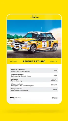 Vista 7 de Heller Kit de construcción de modelos de coche Renault R5 Turbo