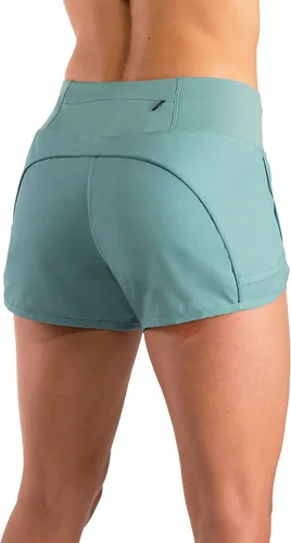 Vista 4 de Pantalones cortos ligeros para correr con forro de malla WOD de 3 pulgadas para mujer con bolsillo para teléfono, 0