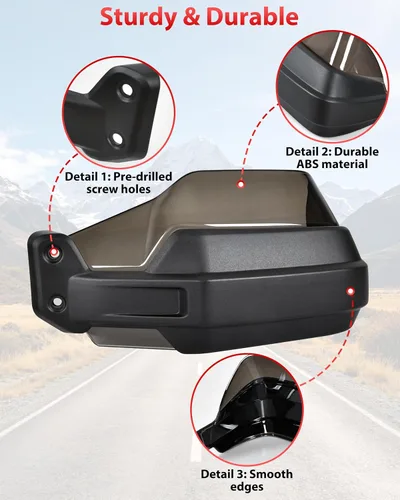 Vista 5 de Protector de manos para Pan America 1250, protector de mano para Harley Pan America 1250/1250 Special 2021-2024 (2 unidades) Smoked Hand Guards