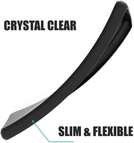 Vista 2 de Funda de silicona para Cubot P80, funda protectora de cuerpo completo suave y sedosa, a prueba de golpes, con forro de microfibra (negro)