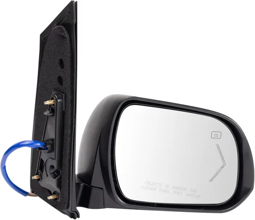 Vista 107 de TRQ Cubierta cromada del espejo manual del lado del pasajero, acabado liso para Volvo VNL 2004-2014