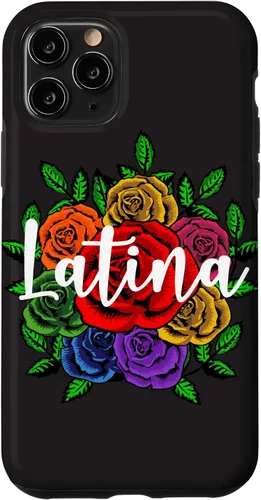 Vista 13 de iPhone 12 mini latina con patrón de rosas florales para mujeres mexicanas caso de regalo