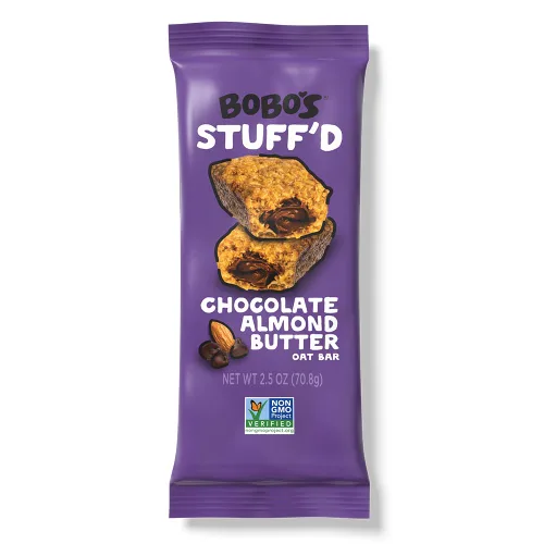 Vista 3 de Bobo 's Stuff'd - Barra de avena, mantequilla de nueces de almendra de chocolate, barra de 2.5 onzas (12 unidades), barra de bocadillos y proteínas