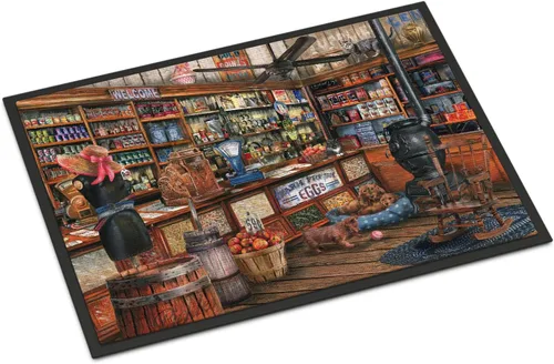 Vista 66 de Caroline's Treasures PTW2009MAT - Felpudo de calabaza y hojas de otoño, 18 x 27 pulgadas, tapete para puerta delantera, interior y exterior