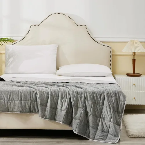 Vista 9 de Manta con peso para niños, de 40 x 60 pulgadas, manta refrescante de 5 libras para dormir, manta de material suave con cuentas de vidrio de primera