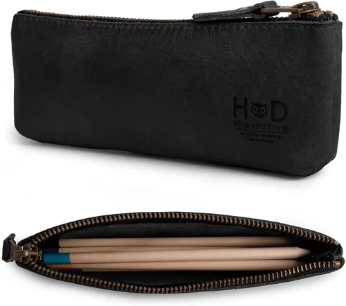 Vista 10 de Hide & Drink, Estuche rectangular para lápices, estuche para bolígrafos y marcadores para hombres y mujeres, soporte plano con cremallera