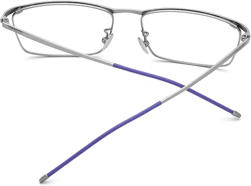 Vista 6 de FONEX Marco de lentes de titanio para hombre, lentes cuadrados sin marco de miopía óptica 8557