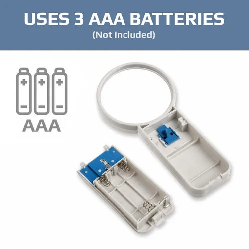 Vista 8 de Carson Lupa asférica iluminada de mano 4x iluminada LED (SV-40)