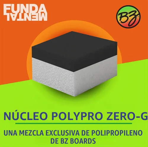 Vista 5 de BZ Bodyboards - Bodyboard fundamental - Pilotos avanzados - Zero-G Polypro Core - Surlyn Slick - Cubierta de celda H de 8 libras - Cola creciente