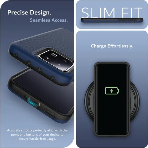 Vista 6 de TUDIA DualShield Grip - Funda protectora para Xiaomi 13 5G, MergeGrip, de grado militar, resistente, a prueba de golpes, delgada, de doble capa