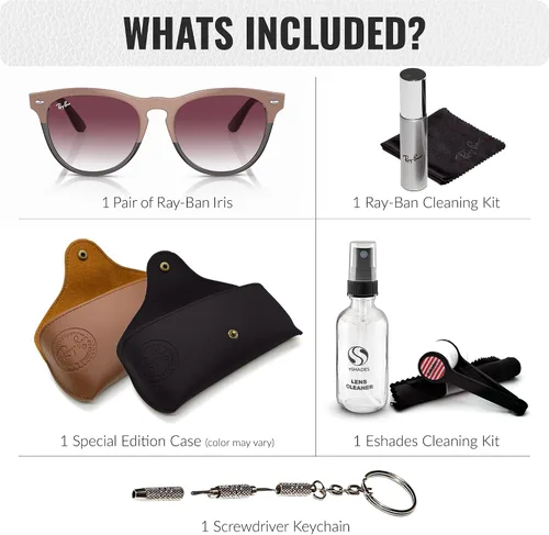 Vista 2 de Ray-Ban RB4471 IRIS Phantos Shaped Sunglasses for Men & Women with Official RAYBAN Eyewear Kit
