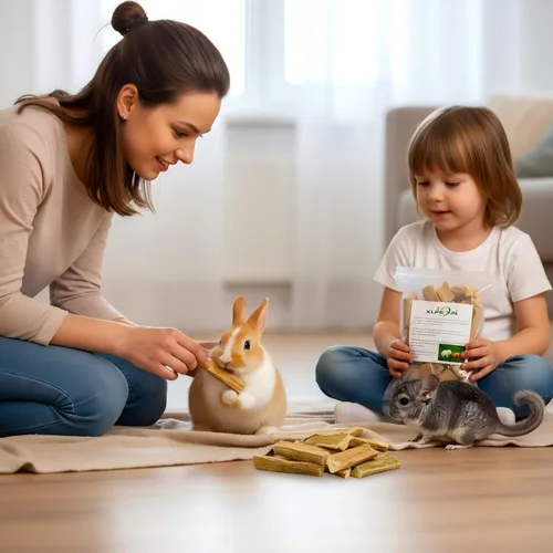 Vista 8 de Rabbit Chew Toys,Natural Papaya Chew Sticks for Chinchilla Bunny