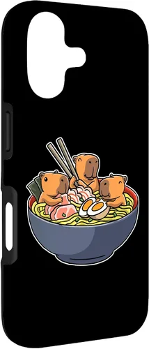 Vista 3 de Capybara Eating Ramen Funda para iPhone 17