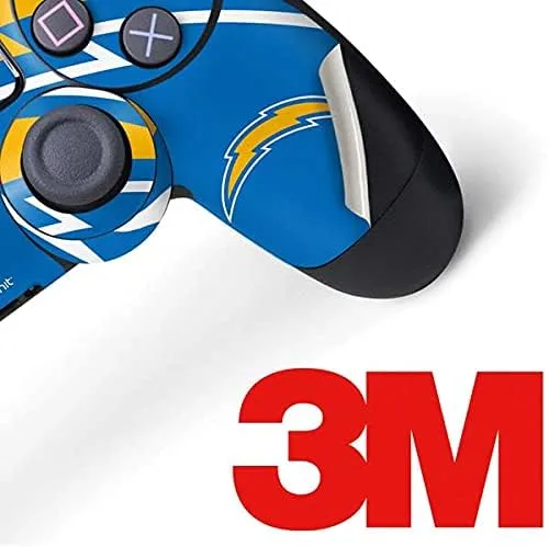 Vista 3 de Skinit Calcomanía para juegos compatible con el controlador de PS4, diseño de logotipo grande de Los Angeles Chargers de la NFL con licencia