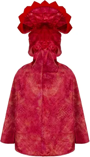 Vista 5 de Disfraz de dragón para niños y niñas capa de dinosaurio capa con capucha para Halloween disfraz de fiesta temática