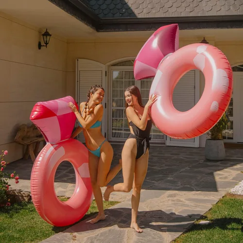 Vista 3 de Float Joy Flotadores inflables de piscina para adultos, anillo de diamante inflable de 63 x 43 pulgadas, regalos de despedida de soltera, novia