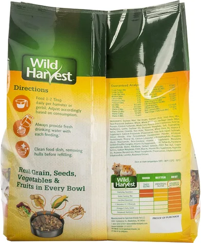 Vista 4 de Wild Harvest Dieta de nutrición avanzada para hámster y jerbo, 4 libras, multicolor, talla única (E1950W), 4 libras