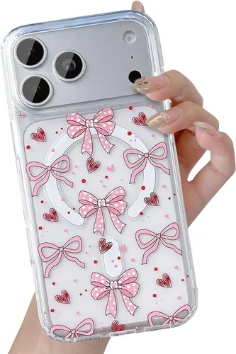 Vista 92 de UEEBAI - Funda magnética para iPhone 11, diseño de lazo, compatible con MagSafe, funda transparente delgada inalámbrica, antiamarilleo, a prueba