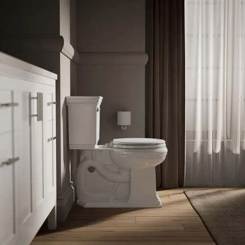Vista 4 de KOHLER Stonewood Quiet-Close, Asiento de inodoro redondo de cierre suave, madera duradera, fácil instalación, ajuste universal, elementos esenciales