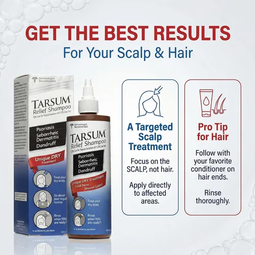 Vista 7 de Tarsum Champú para psoriasis extra fuerte, champú y acondicionador de alquitrán de carbón para psoriasis del cuero cabelludo, dermatitis seborreica