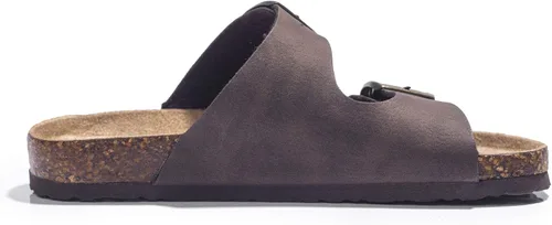 Vista 2 de FITORY Sandalias con purpurina para niños y niñas, pantuflas de corcho con correas ajustables para niños pequeños y niños grandes