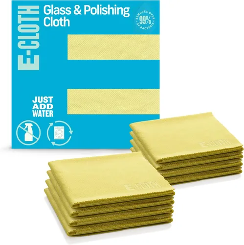 Vista 13 de E-Cloth - Paños para vidrio y pulido, limpiador de vidrio de microfibra premium, ideal para ventanas, vidrio y espejos, lavable y reutilizable