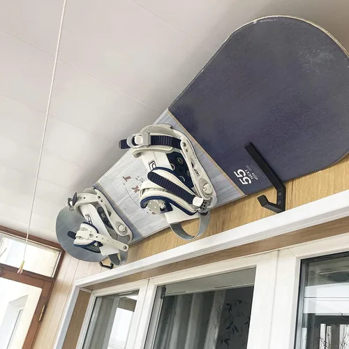 Vista 4 de AUXPhome Soporte de pared multiusos para almacenamiento en el hogar, soporte de pared para snowboard, para snowboard, longboard y cascos, fácil