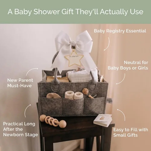 Vista 6 de Parker Baby Co.: organizador de pañales para bebé, contenedor para dormitorio de bebé, organizador de automóvil para pañales y toallitas para bebés