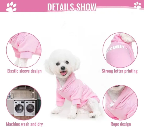 Vista 3 de BINGPET - Sudaderas con capucha de seguridad para perros, suéter para cachorros, abrigos para perros para clima frío, suéter con capucha de forro #1