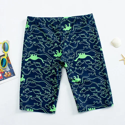 Vista 3 de Xrknofio Pantalones cortos de natación para niños, pantalones cortos de natación ajustados 3-11T