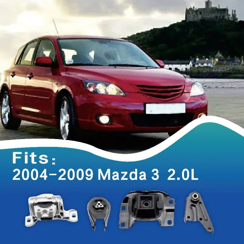 Vista 2 de Motor del motor y kit de montaje de la transmisión, compatible con Mazda 3 2004-2009 2.0 L, repuesto OE A4405 A4402 A4418 A4404 juego de 4