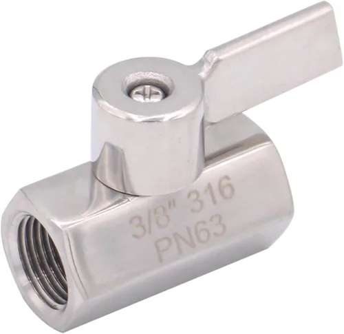 Vista 9 de DERNORD Válvula de bola de acero inoxidable Mini rosca NPT hembra (1" hembra y hembra)