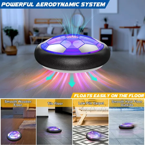 Vista 2 de Pelota de Fútbol Flotante Juguetes para Niños y Niñas de 3 4 5 6 7 8-12 Años, Pelota Flotante Recargable con Luces LED Coloridas y Espuma