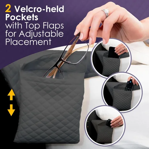 Vista 7 de XetraDesign Juego de almohadas de cuña de cama para espacio de cabecero de hasta 7 pulgadas, relleno de hueco triangular para cama, relleno