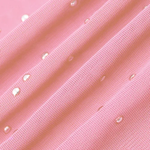 Vista 6 de Pantalones brillantes de malla transparente para mujer, acampanados, de cintura alta, acampanados, para fiestas y festivales de baile
