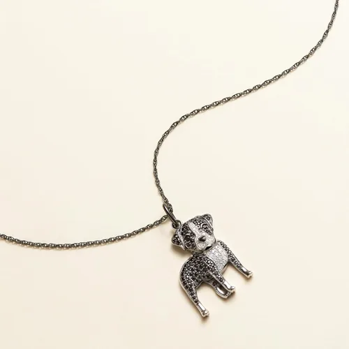 Vista 4 de Regalos para el día de San Valentín para ella, collar con colgante de raza de perro SCAMPER & CO para mujeres y niñas, dije de cachorro de piedra