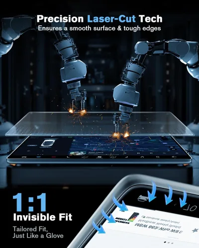Vista 4 de Protector de pantalla brillante para Tesla Model Y 2026 Juniper Premium/Performance (más claro y suave), protector de pantalla de vidrio templado