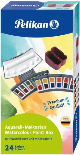 Vista 4 de Pelikan Juego de pintura de acuarela transparente, 24 colores (721894)