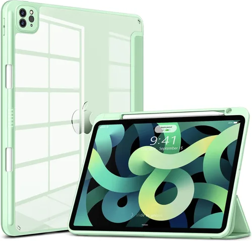 Vista 10 de VIKESI Funda para iPad Pro de 11 pulgadas de 4ª/3ª/2ª/1ª generación, iPad Air de 11 pulgadas, 5ª y 4ª generación con parte trasera transparente Azul