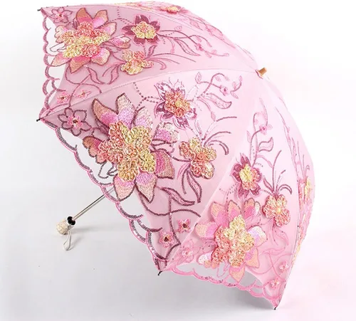 Vista 108 de Honeystore - Parasoles de encaje de flores para fiesta de boda, paraguas nupcial de encaje