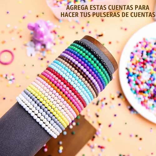 Vista 5 de BONNY BOXX 2000 piezas 4 mm cuentas redondas de acrílico de zafiro suave, bolas de plástico de chicle de burbujas, cuentas gruesas de bolas de Azul