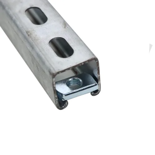 Vista 5 de Tuercas de canal de corte, tuerca de 1/2"-13 sin resorte engrosada con chapado en zinc, uso en Unistruts (paquete de 10)