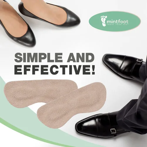 Vista 9 de Mintfoot - Agarraderas de cuero para el talón – 10 piezas – Forros para zapatos para mujeres y hombres – Tacones para detener ampollas y cortes