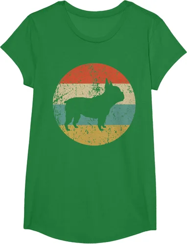 Vista 51 de Camiseta de perro retro de Bulldog Francés Negro