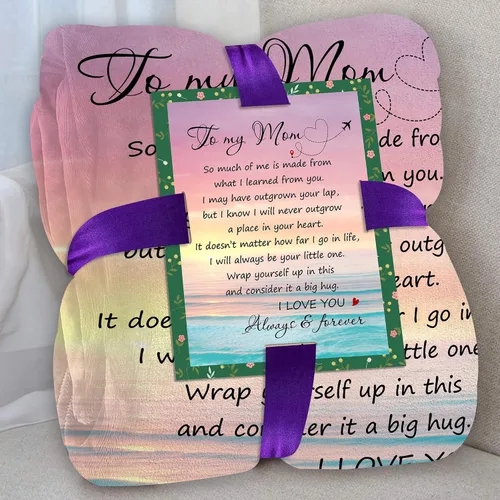 Vista 10 de Regalos para hija de mamá y papá – Manta con texto en inglés "To My Daughter", regalo pensado para el día de la madre, cumpleaños o graduación